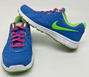 Nike Revolution 2 Women's Size 85 Running Sneakers Shoes Blue Green 554900-402 - Picture 1 of 9