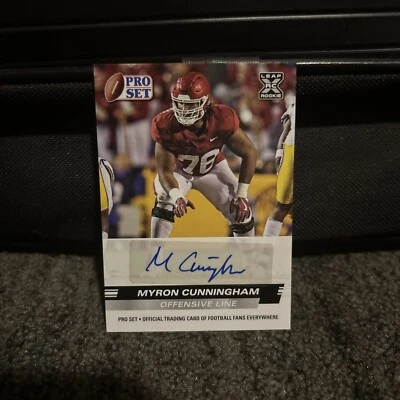 2022 Leaf Pro Set Draft - Autographs #PSA-MC2 Myron Cunningham (AU, RC) - Image 1 of 2