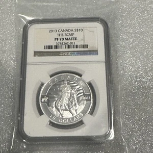 2013 Canada 10 Dollars Silver O Canada RCMP PF70 Matte NGC - Picture 1 of 2