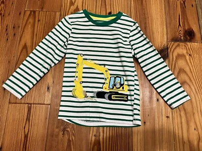 Camisa manga larga construcción excavadora perro a rayas para niños 6T Foto 1 de 4