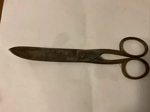 Vintage Solid Steel Curved Blades Scissors..Good - Picture 1 of 10