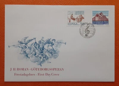 SWEDEN 1994 FDC 3,20Kr Roman Silvius Opera House Mi 1845-6 Scott 2093-4 XF 3456 - Image 1 of 2