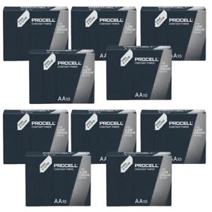 100 x Duracell Industrial Procell Constant AA Alkaline 1.5V MN1500 Batteries New