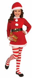 RED & WHITE STRIPED TIGHTS CHILD SIZE LARGE KIDS CHRISTMAS HOLIDAY ACCESSORY - Picture 1 of 1