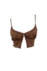 Brown Crop Cami Top With Opening (small)
