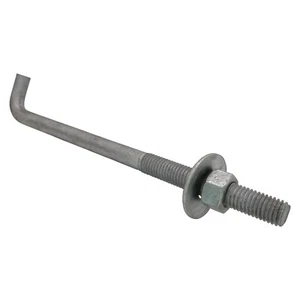 5/8" x 10-inch Galvanized Threaded Anchor Bolts for Wood, Concrete (10 Pack) - Picture 1 of 4