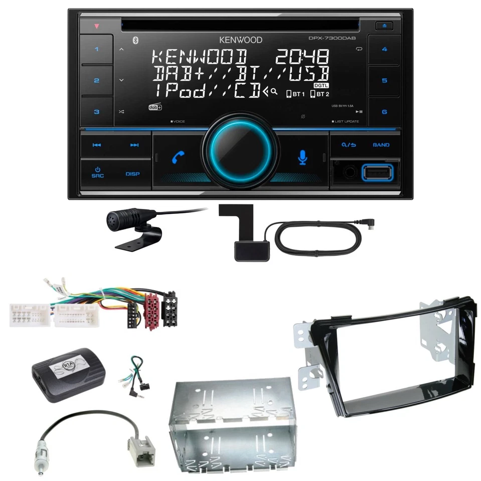 Kenwood DPX-7300DAB Bluetooth Digitalradio USB CD Einbauset für Hyundai i40 VF - Bild 1 von 1