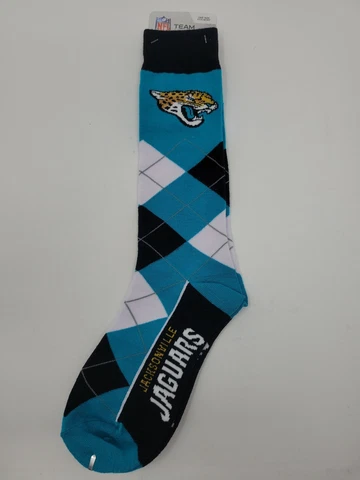 Jacksonville Jaguars Men's Crew Socks One Size Fits Most Authentic Official NFL Cover