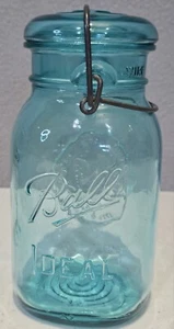 Ball Bicentennial Ideal Sure Seal Lid Quart Blue Jar 1976 - Picture 1 of 12