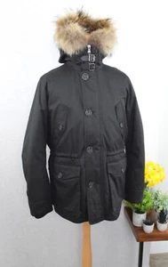 HACKETT Arctic Down Parka Coat Size Large 40/42 Coyote Fur Hood 50/52 Padded - Picture 1 of 24