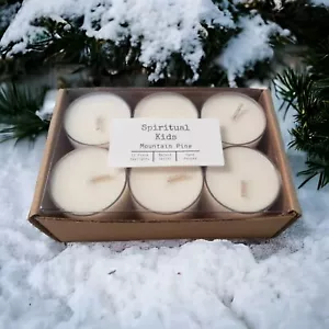 Mountain Pine Soy Tealights 12 Count Handmade with Fragrant & Essential Oils! - Picture 1 of 1