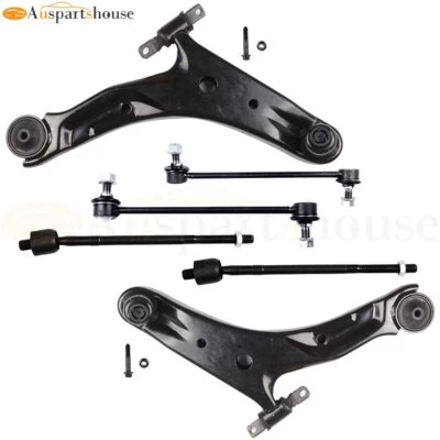 Se adapta a 01-06 Hyundai Santa Fe 6 piezas Brazos de control inferiores delanteros Kit de barras estabilizadoras Foto 1 de 4