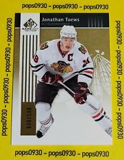 Jonathan Toews, Chicago Blackhawks, 2011, SP Game Used, gold, #20, ltd. to 100