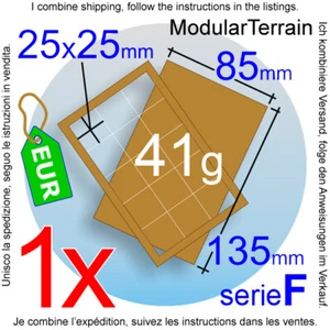 1x MDF Movement Tray 5x3 3x5 (F 0mm) 25mm Square Base War Hammer 40k Wargames - Imagen 1 de 7