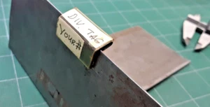 50 metal Label Tags for Drawer Dividers Clip-on spring steel & Plastic cover USA - Picture 1 of 6