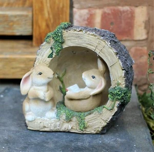 Garden Ornament Solar Powered Decorative Animal Rabbit Bunny Gift - Picture 1 of 7