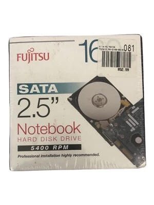 Notebook Hard Drive Fujitsu MH-2160-BH-R 2.5” 160GB SATA 5400 RPM NIB - Image 1 of 3