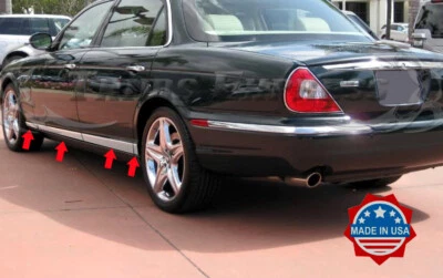 Jaguar XJ8 XJ-8 2002-2007 Std carrocería moldura lateral panel basculante 2,5" 8 piezas Foto 1 de 2