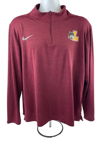 Loyola Ramblers Nike Sweater Adult XL Maroon Quarter Zip Long Sleeve Pullover Cover