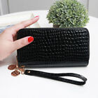 Womens Big Capacity Wallet Long Cluth Double Zipper Credit Card Holder Organizer