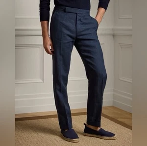 RALPH LAUREN Black Label Men's Navy Virgin Wool Pants MADE IN ITALY $99 Sz:37 - Picture 1 of 9