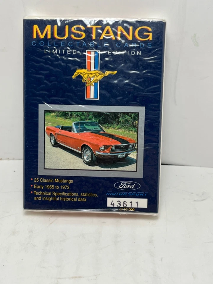 Set of 1965 - 1973 Ford Mustang Picture Limited Edition Cards Muscle Cars