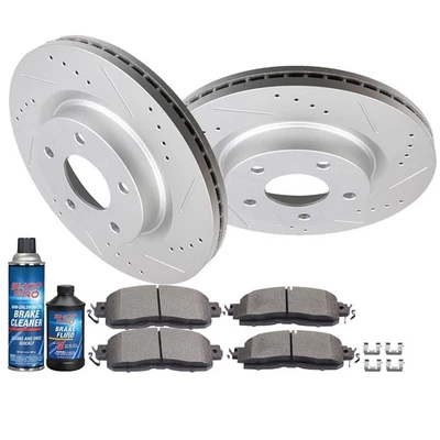 Front Brake Rotors And Ceramic Pads For Nissan Altima 2013 2014 2015 2016-2017 Foto 1 de 4