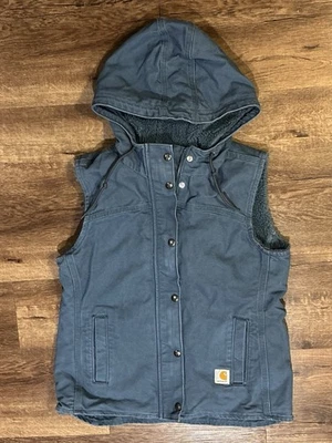 Женский жилет Carhartt Berkley Цвет синий Шерпа С подкладкой Холщовая одежда для ранчо Размер Small - Изображение 1 из 4
