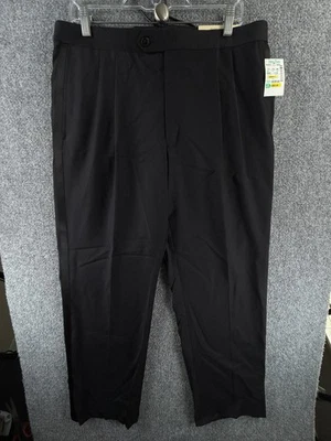 Nuevo con etiquetas Pantalones de vestir Lauren Ralph Lauren negros 34x32 holgados toda lana ACTL 34X30 Foto 1 de 4