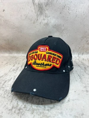Gorra de béisbol Dsquared2 Canadian Brothers Logo negra de algodón HECHA EN ITALIA Foto 1 de 4