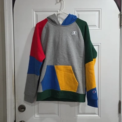 Sudadera con Capucha Champion Boys Colorblock Talla XL Gris  Foto 1 de 4