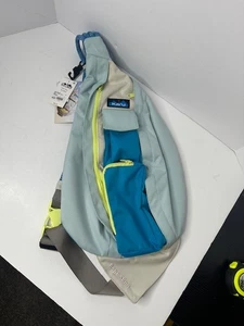KAVU Rope Sling Bag Unisex One Size Surf Block Blue Gray Outdoor Crossbody Pack - Picture 1 of 9