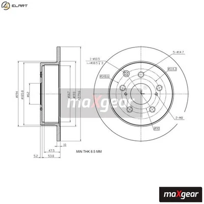 2x BRAKE DISC 19-2353 FOR TOYOTA 2AD-FTV/FHV 2.2L 4cyl AVENSIS - Image 1 of 4