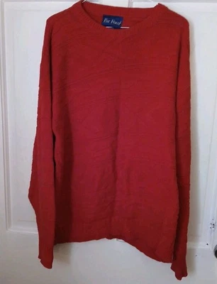 Par Four Cotton Sweater Men's Large - Vintage Made in USA - Loose Knit Red - Image 1 of 4