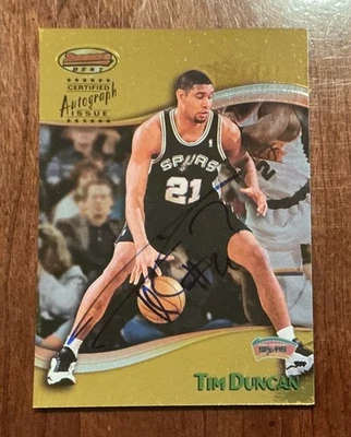 Bowman's Best Certified Auto 1998 #A2 Tim Duncan ¡Raro! Foto 1 de 2
