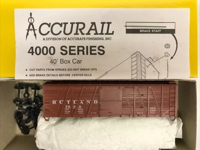 HO Accurail Kit 4009 Exterior Madera Arriostrada Boxcar Extremos Madera Rutland 7999 Foto 1 de 2