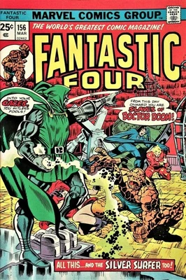 Fantastic Four Vintage Comic Book Cover 156 Dr Doom Poster print 11"x17"