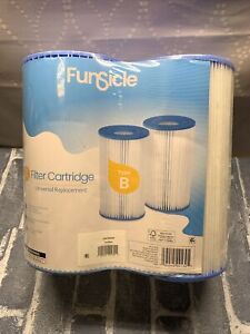 2 Pack Of Funsicle Pool Filter Cartridges TYPE B Universal Replacement New Free