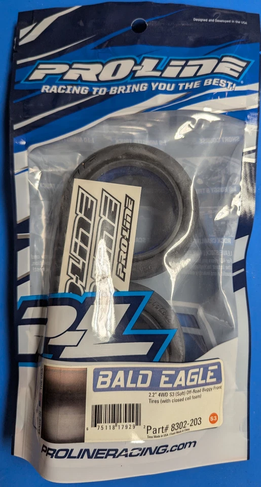 Pro-Line Racing 1/10 Bald Eagle 4 Wheel Drive S3 Front 2.2 Tires [8302-203] - Image 1 of 1
