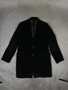 Etro Mens Sz M Corduroy Sport Coat Jacket Black Casual 3 Button Blazer Long - Picture 1 of 10