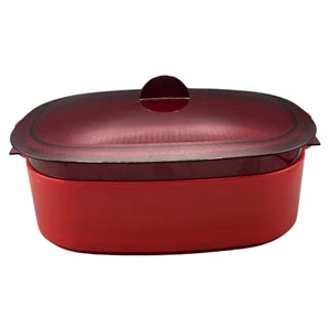 Tupperware Multi Micro Dämpfer Dampfgarer Mikrowelle 31cm Rot Dampfgaren Mikro - Bild 1 von 11