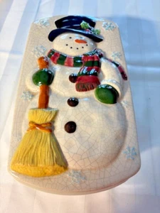 Vintage DEBCO LOAF PAN WITH SNOWMAN LID. Bake or microwave pan/hand wash lid - Picture 1 of 4