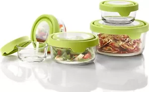 Anchor Hocking TrueSeal Glass Food Storage Containers with Lids, Green, 10-Piece - Picture 1 of 1