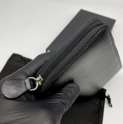 Portafoglio da Donna astuccio firmato Zoppini interamente nero con zip da borsa. - Immagine 1 di 4