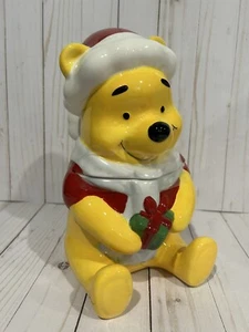 Winnie the Pooh Cookie Jar Christmas Disney Santa Claus 10" NEW - Picture 1 of 10