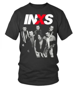 T-shirt uomo poster fascia INXS maglietta cotone nero tutte le taglie dalla S alla 5XL JM178 - Foto 1 di 4