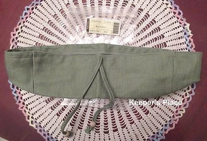 Longaberger Boutique Basket Liner Sage Green Over Edge Tie Front New - Picture 1 of 5