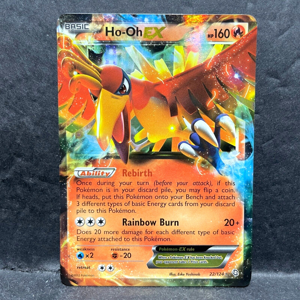 2012 Pokemon Card Ho-Oh EX Dragons Exalted 22/124 RARE HOLO