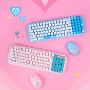 Sanrio Retro Wireless Keyboard & Mouse SET Pochacco Cinnamoroll Hello Kitty - Picture 1 of 22