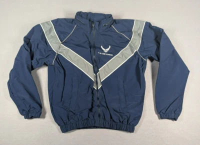 Vintage US Air Force Jacket Mens XS Blue Full Zip Track Nylon PTU USGI Lined USA - Image 1 of 4
